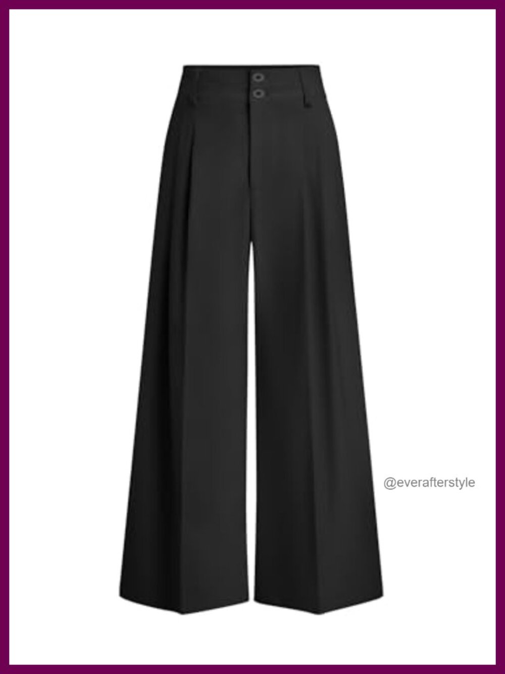 High Waisted Wide Leg Dress Pants Pleated Loose Fit Trousers Workwear